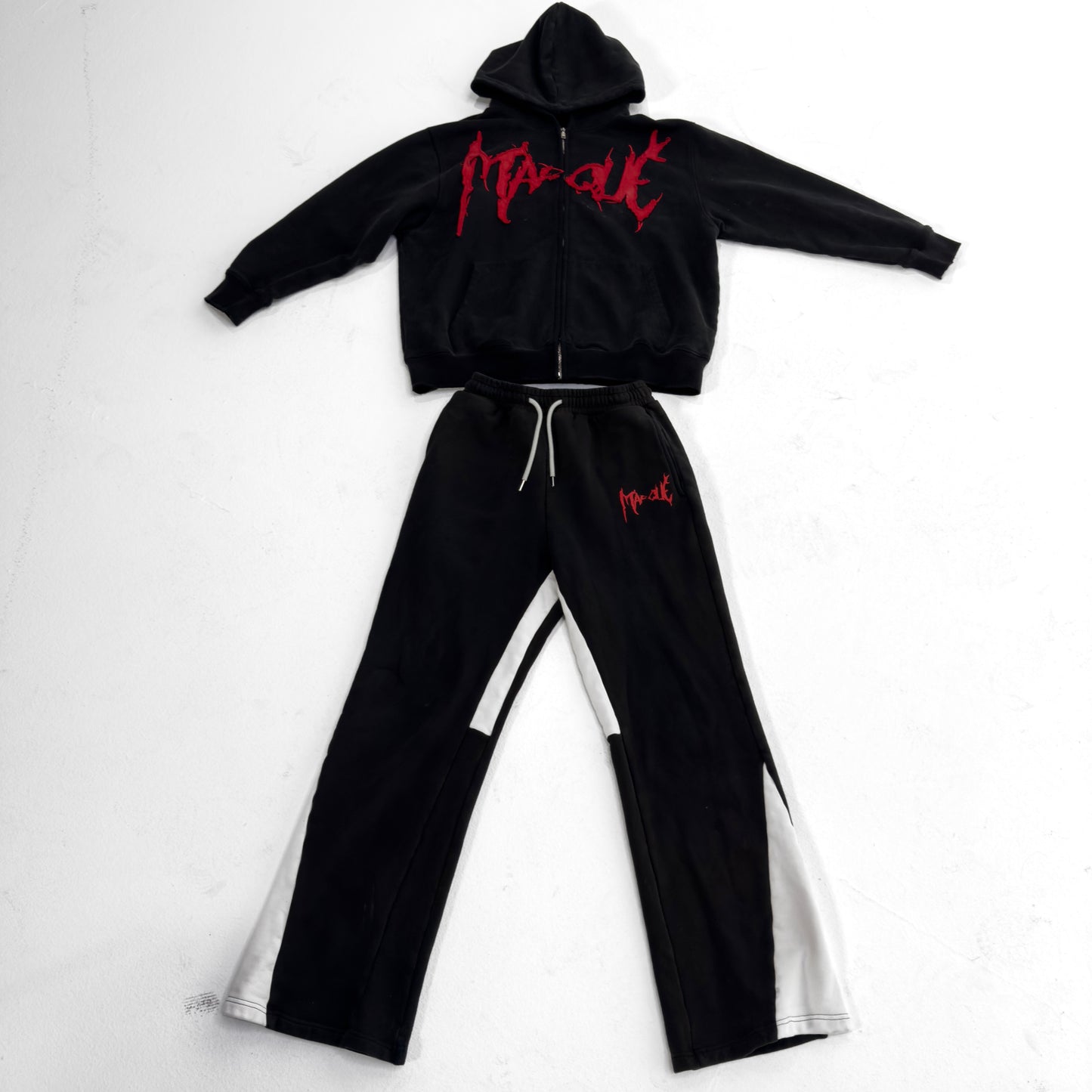Marque Oblique Flared Pants Faded Black