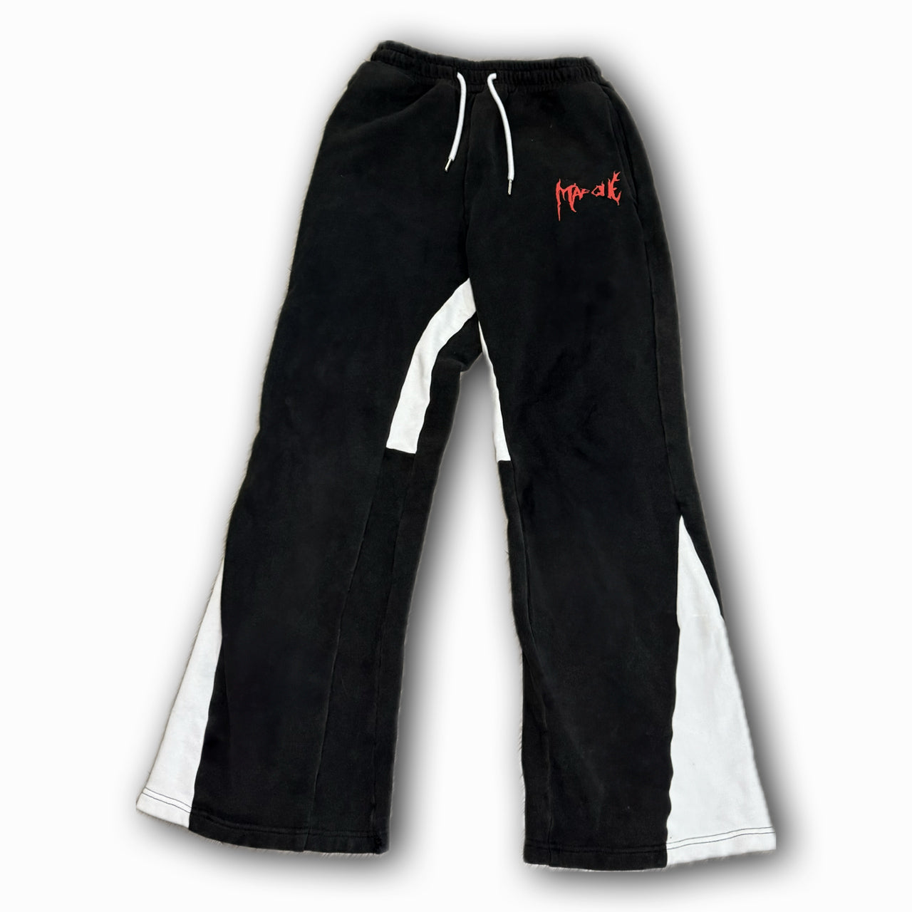 Marque Oblique Flared Pants Faded Black